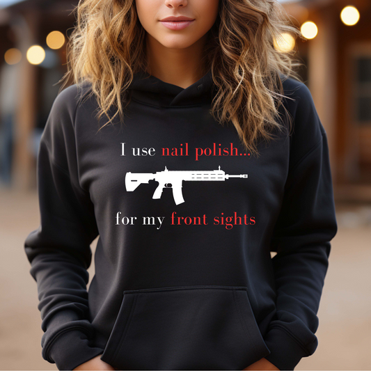 I use nail polish...for my front sights - Unisex Hoodie