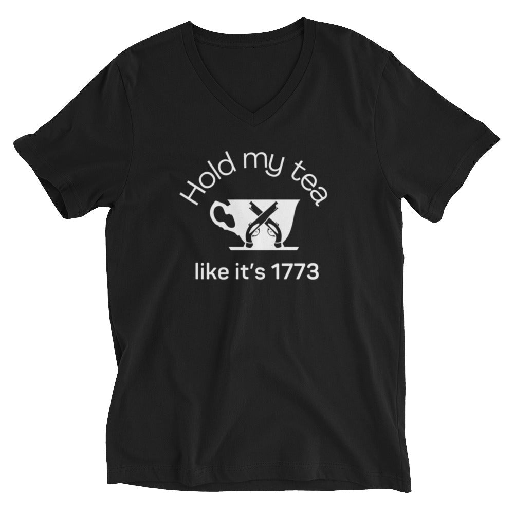 Hold my tea - Unisex Short Sleeve V-Neck T-Shirt