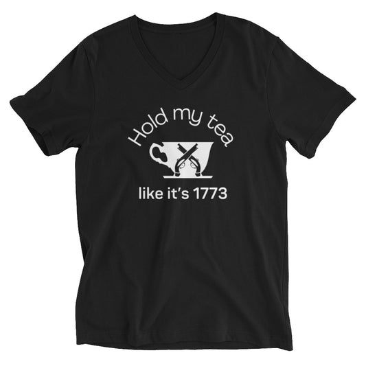 Hold my tea - Unisex Short Sleeve V-Neck T-Shirt