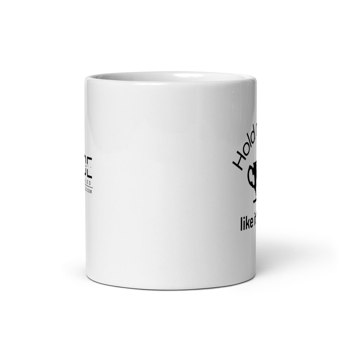 HOLD MY TEA - White glossy mug